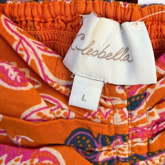 NWT Cleobella Oliana Dress Size Large Orange Floral - Picture 6 of 8